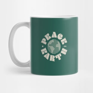 PEACE ON EARTH - Cool Font Retro Design - Good Christmas Gift Mug